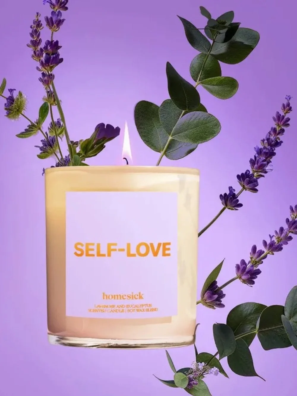 Homesick Scented Candles For Home in Self-Love 7.5 oz Natural Soy Wax Blend